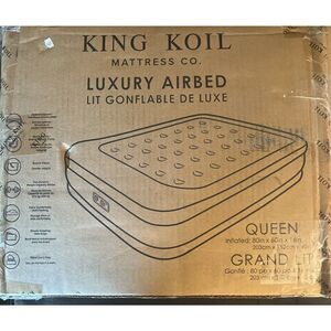 King Koil Luxury Queen Air Mattress with Built-in Pump